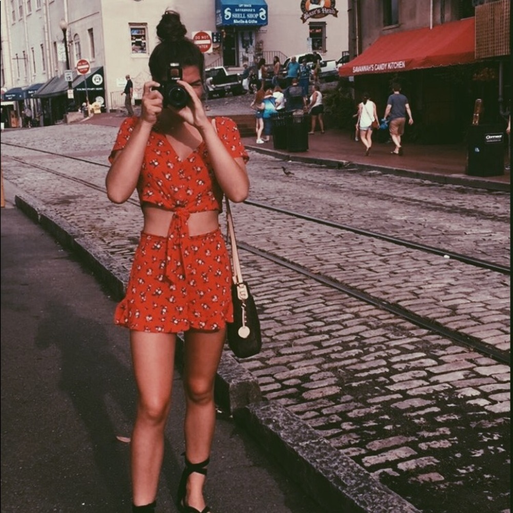 Two piece floral set